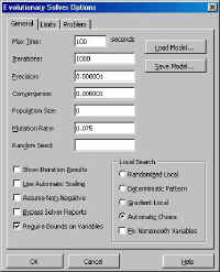 Hybrid Evolutionary Solver Options (35323 bytes)