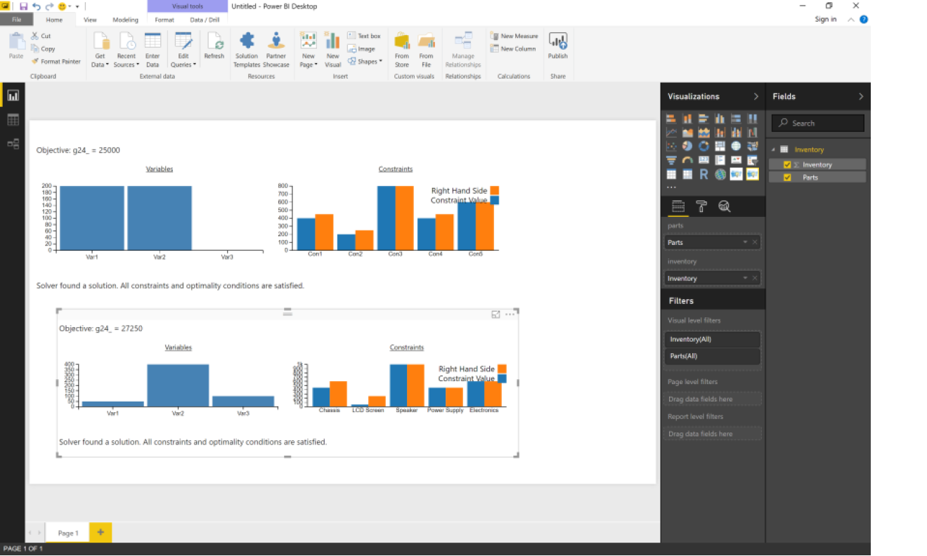 Power BI Custom Visual Created from Excel Model Power BI Custom Visual Created from Excel Model