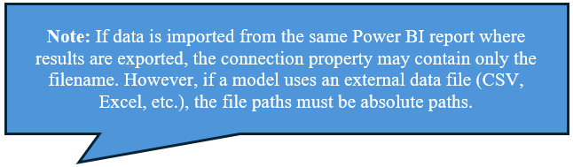 RASON Desktop:  If importing data in Power BI report, use the full path to the data source.