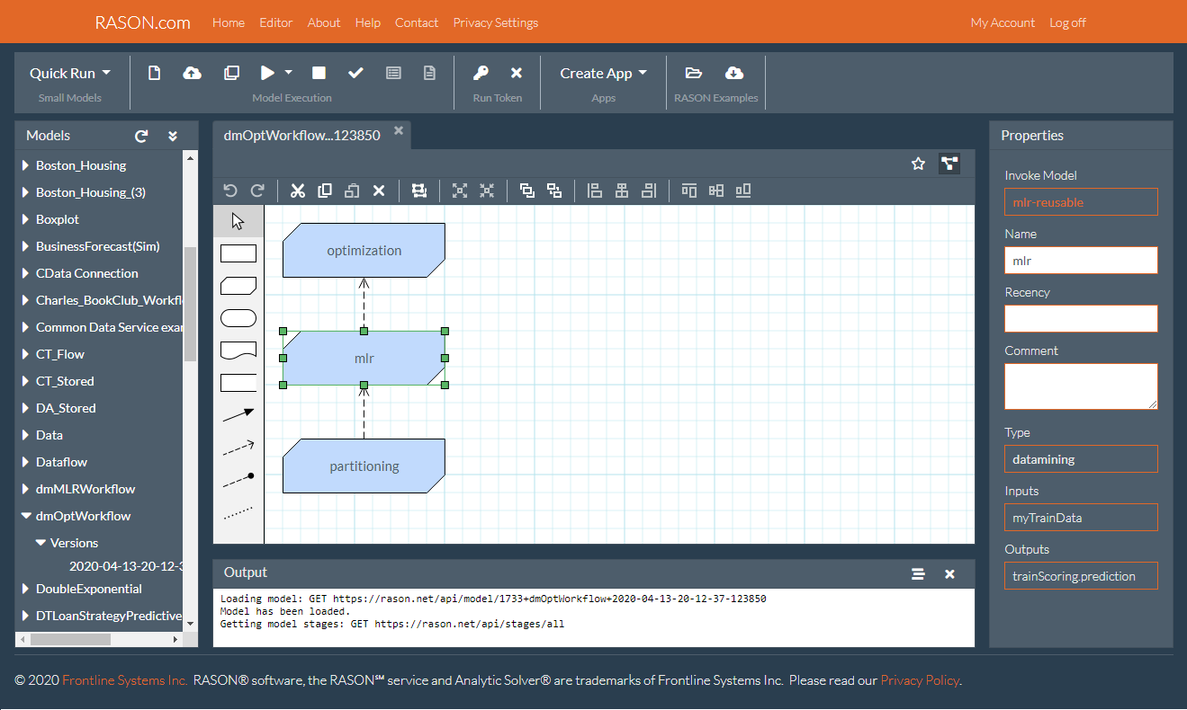 RASON Linear Regression + Optimization Decision Flow RASON Linear Regression + Optimization Decision Flow