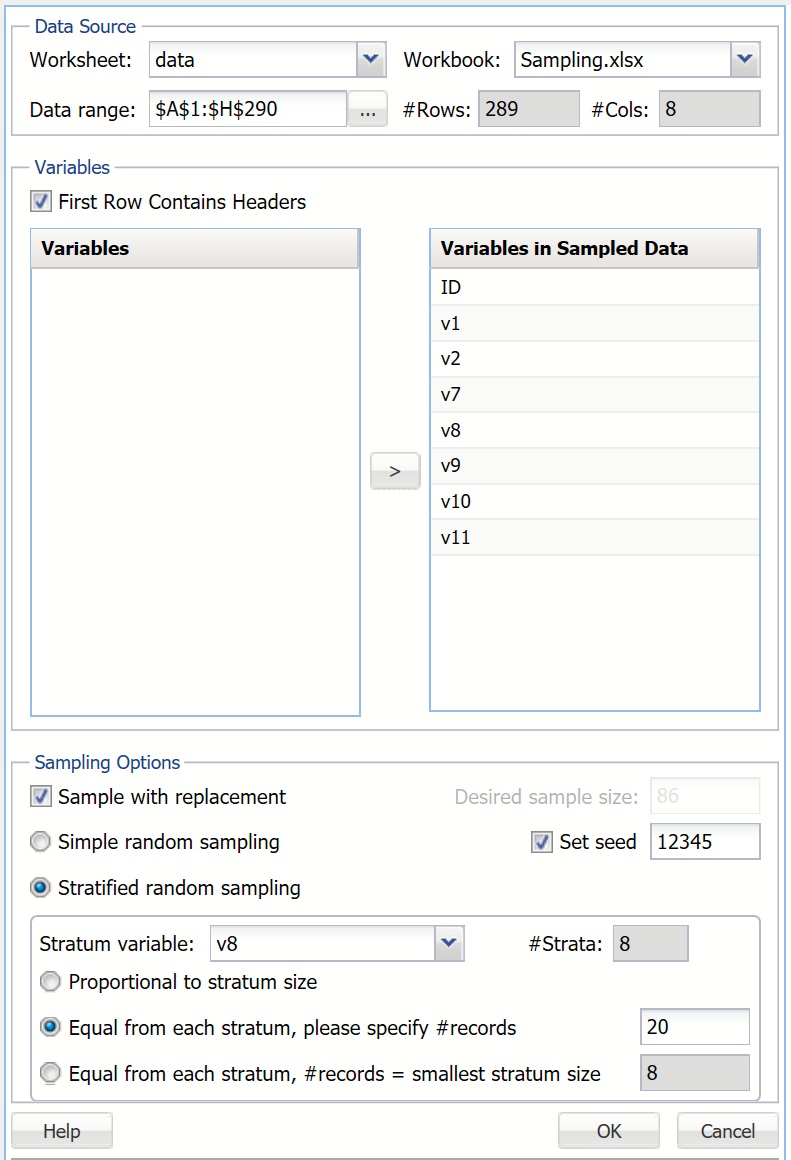 Sample From Worksheet Dialog